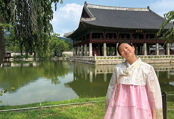 Elizabeth Hyun smiles in Seoul, South Korea