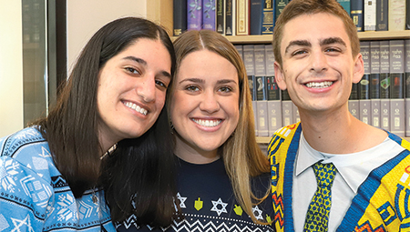 Students gather annually to celebrate Hanukkah at Northwestern Hillel. 