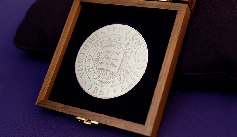 Photo of Northwestern's seal