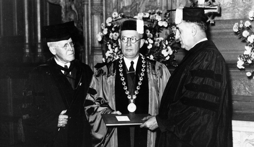 President Snyder during the inauguration ceremony