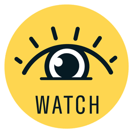 Watch icon of an eye blinking