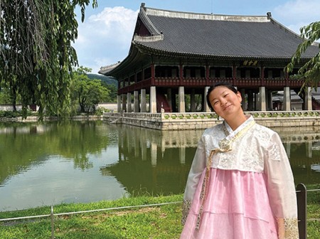 Elizabeth Hyun smiles in Seoul, South Korea