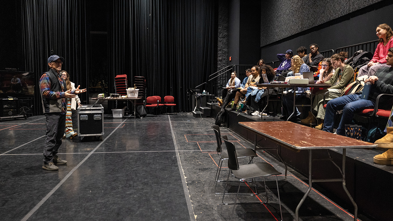 During the first rehearsal, Godinez spoke to the cast about the importance of the play’s modern-day setting in a detention center.