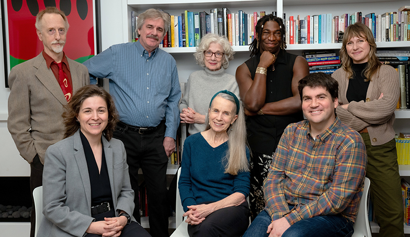 The Division Street team, front row, from left, Melissa Harris, Mary Schmich and Bill Healy. Back row, from left: Chris Walz, Mark Jacob, Cate Cahan, Chijioke Williams and Libby Lussenhop.