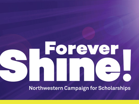 Forever Shine graphic with a purple background and light coming in from the corner.